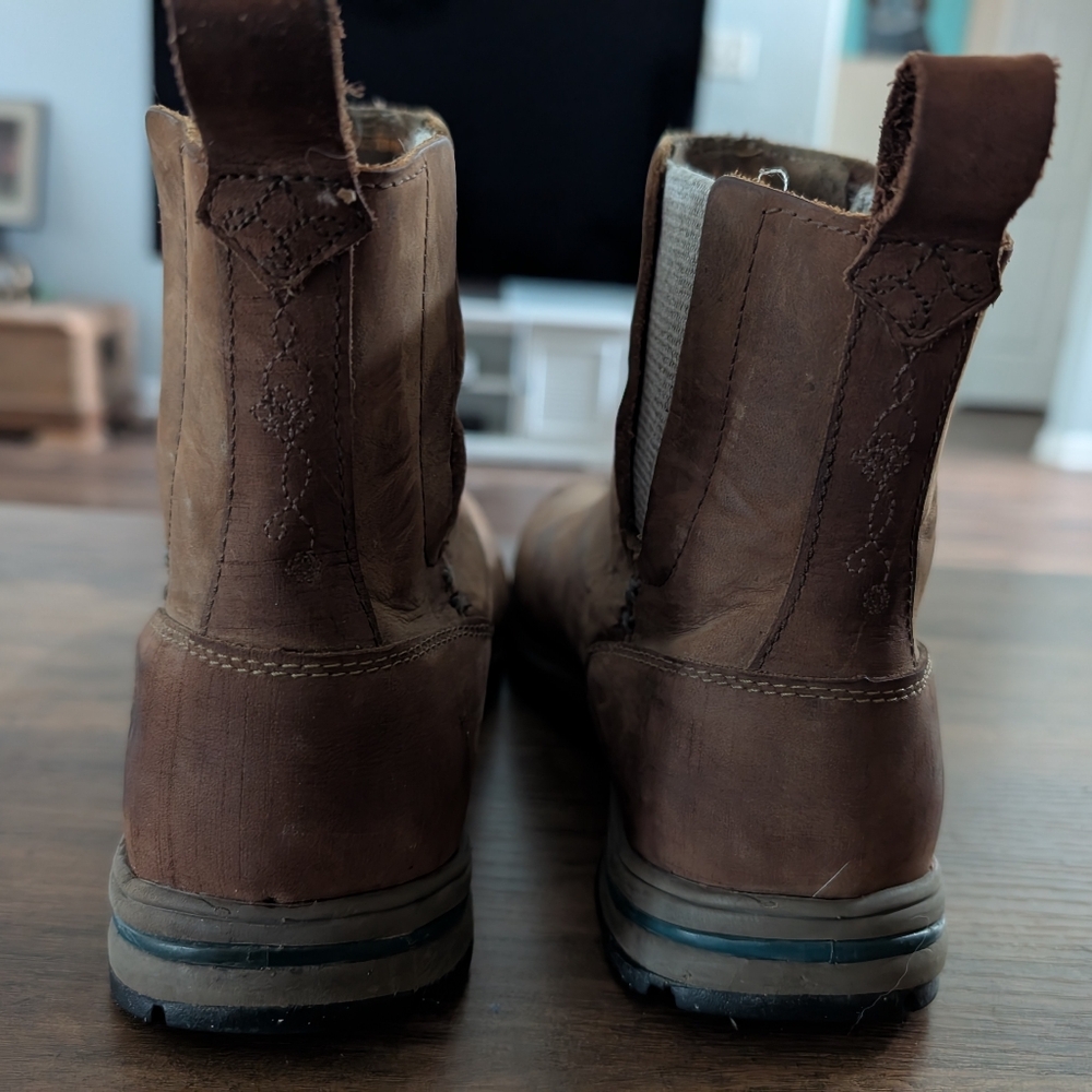Timberland Brown Leather Boots Womens Size 6 - Picture 3 of 6